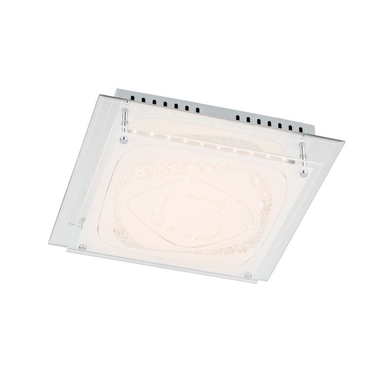 Plafon Italux Verso biały LED 17W 4000K IP20 wym: 8,5 x 34 x 34 cm szkło - 1 szt.