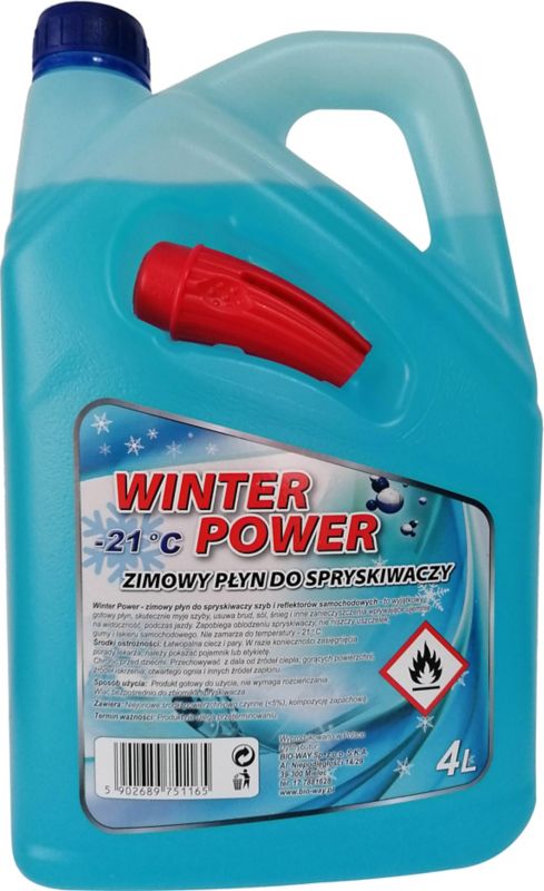 Płyn zimowy do spryskiwaczy -21°C z lejkiem 4 l