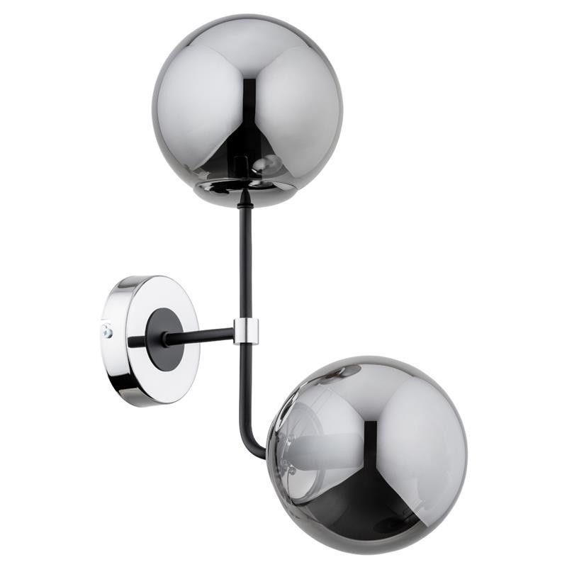 Kinkiet ścienny Alfa Transformers chromowany grafitowy-czarny 2 x E14 x 10W IP20 wym: 42 x 15 x 29 cm - 1 szt.