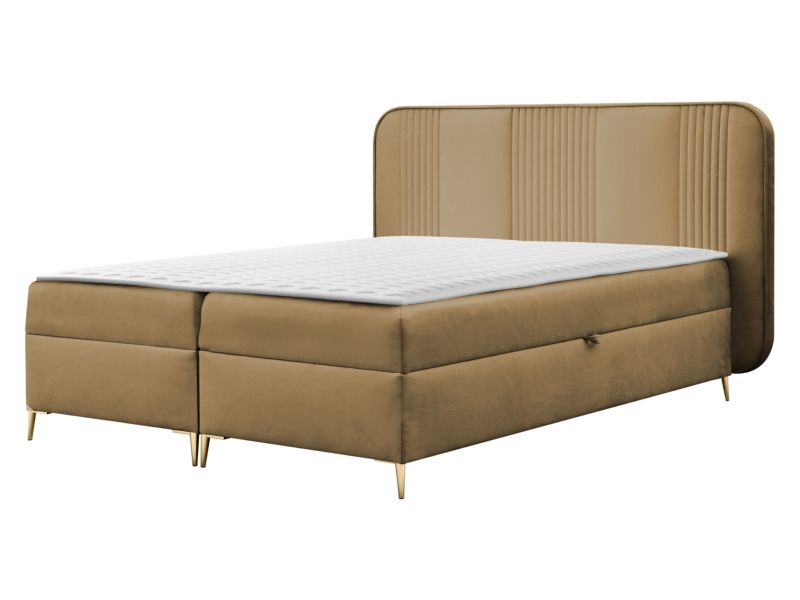 Łóżko kontynentalne MIRJAN 24 Fandy 180x200 cm jasny brąz 1 szt.