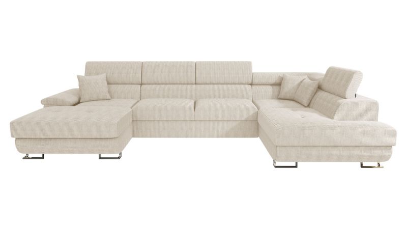 Narożnik z funkcją spania MIRJAN 24 Cotere Bis Sztruks prawy waniliowy 1 szt.