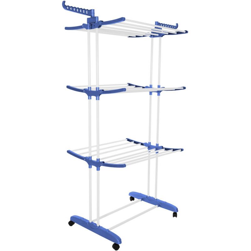 Suszarka na pranie składana na balkon Springos 170x75,5x57 cm pionowa do suszenia ubrań, bielizny 1 szt.