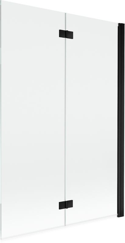 Parawan nawannowy Mexen Mist transparentny czarny 120x150 cm 2-skrzydłowy 1 szt