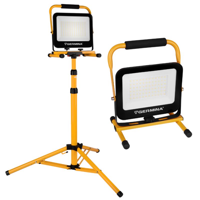 Naświetlacz LED Germina 100W na statywie 2w1 niskim/wysokim IP65 1szt.