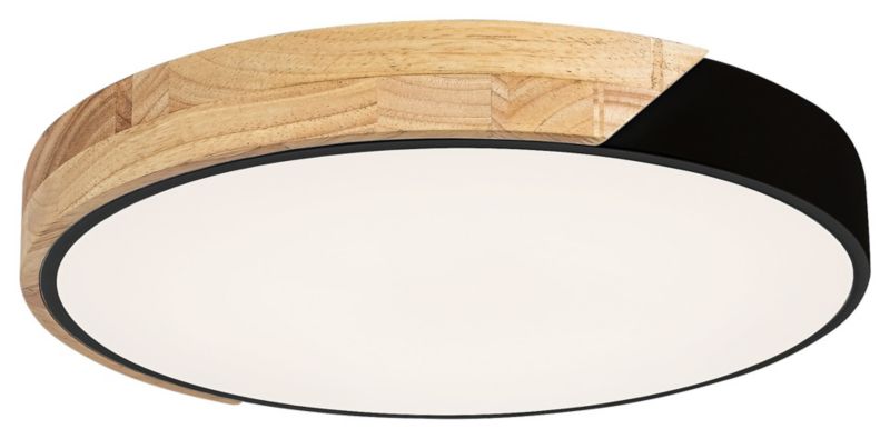 Plafon sufitowy lampa Rabalux Maple czarny matowy-biały LED 24W 4000K 1890lm IP20 wym: 5 x 41,5 x 41,5 cm drewno - 1 szt.