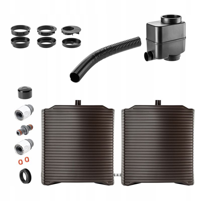 Zbiornik Na Deszczówkę KADAX 250L Wodę Beczka Z Przyłączem Kranem Duża Pojemnik 1szt.