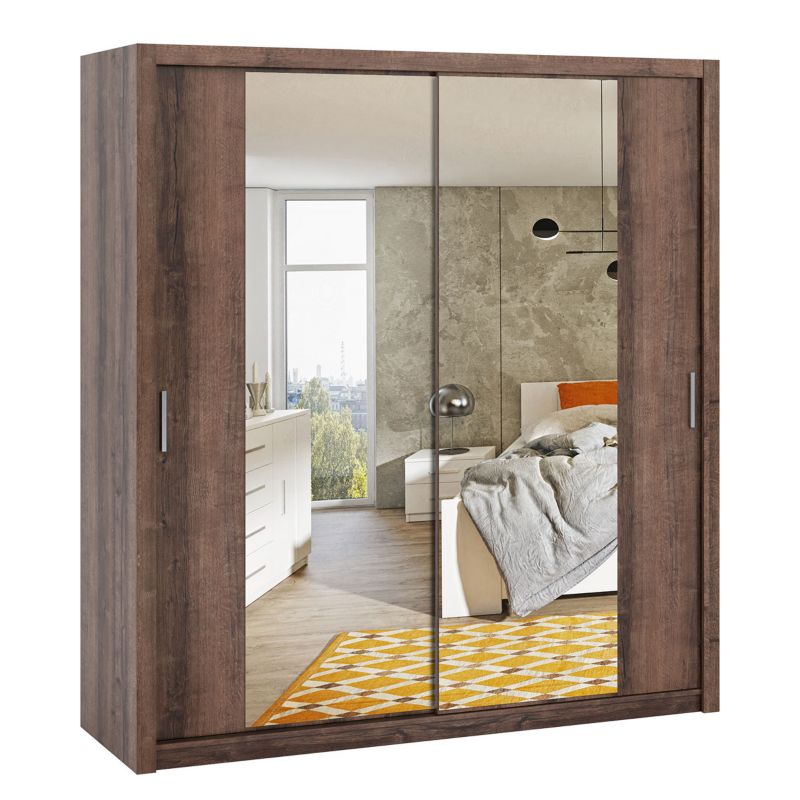 Szafa przesuwna z lustrem MIRJAN 24 Bono SZ200 dąb monastery 1 szt.