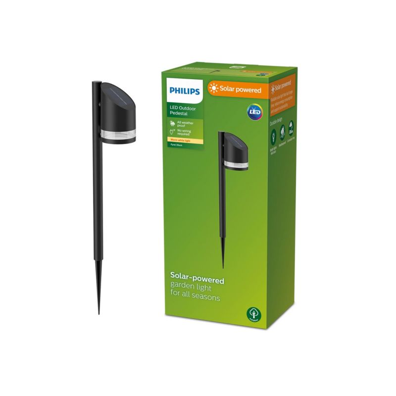 Lampa Ogrodowa Philips Solarna Wbijana LED 1.5W 200lm 2700K Czarna 1 szt.