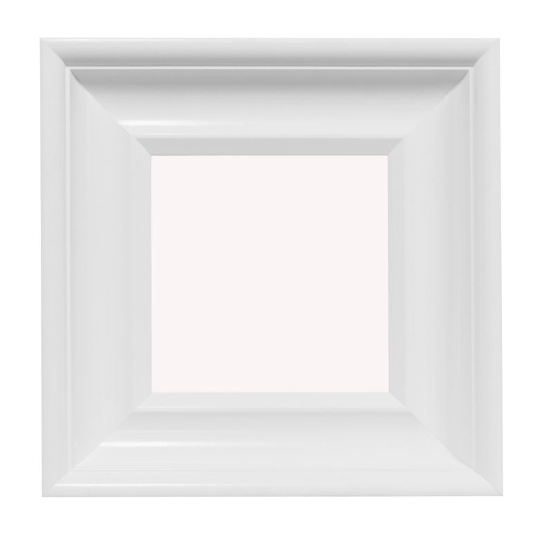 Lustro drewniane kwadratowe BD art klasyczne 35x35 cm białe 1 szt.