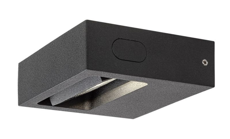 Kinkiet ścienny zewnętrzny Rabalux Ganges czarny matowy-przezroczysty LED 7W 4000K 575lm IP65 wym: 11 x 12 x 3,5 cm - 1 szt.