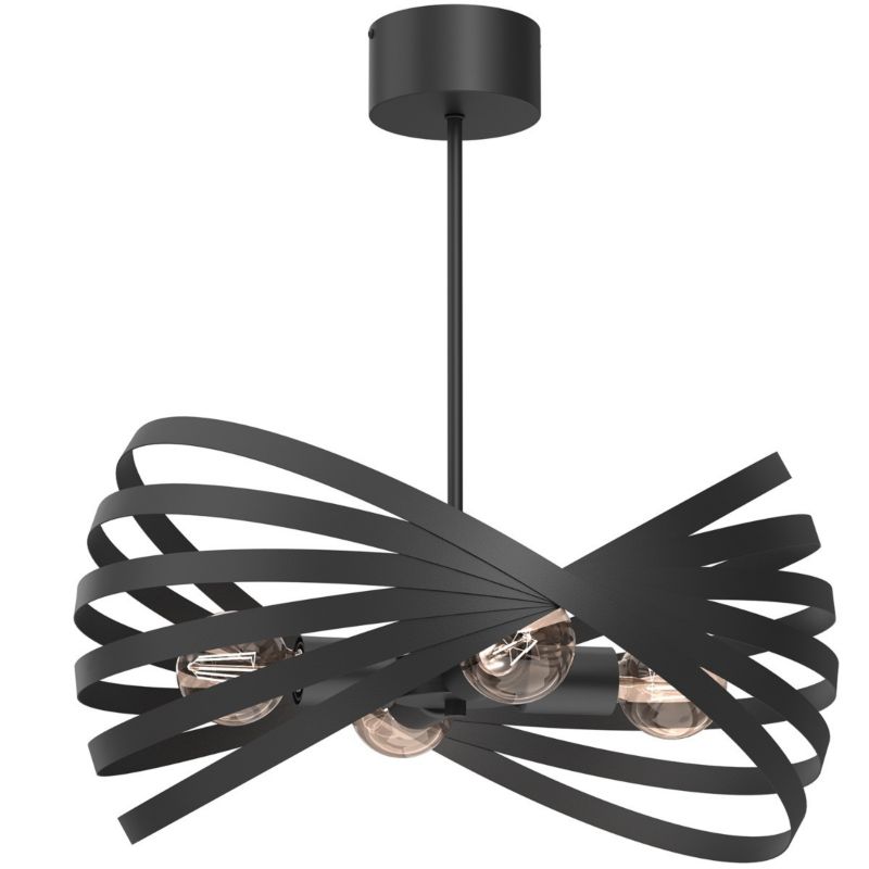 Lampa wisząca Luminex Sparkle 9731 czarny matowy 50.5 cm szerokości 4xE27 x 15W 1 szt.