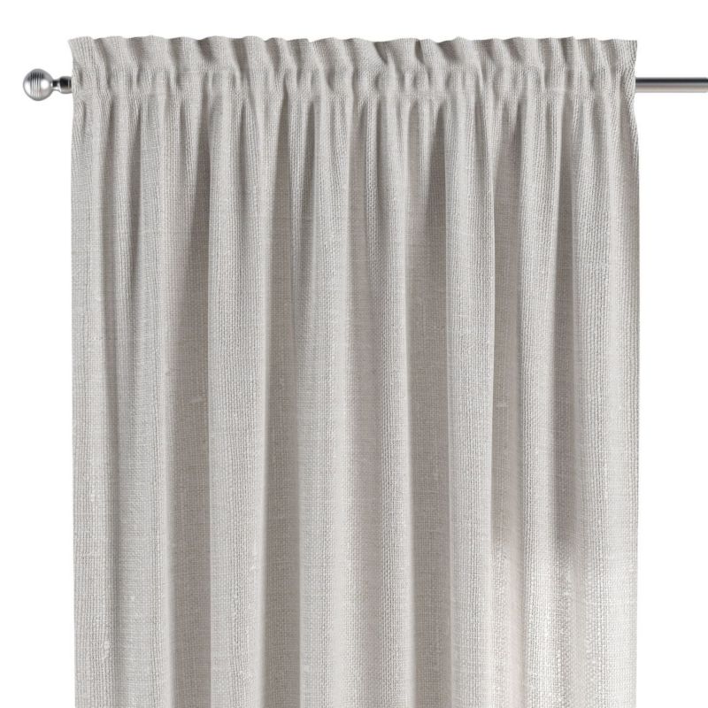 Zasłona na kanale z grzywką 1 szt. 130 x 245 cm Dekoria śmietankowy biały 1 szt.