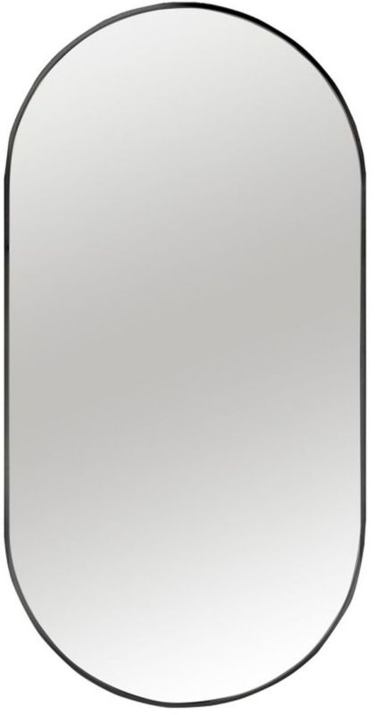 Lustro owalne Ars Longa Scandi 80x40 cm czarne matowe aluminiowa rama 1 szt.