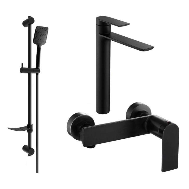 Zestaw prysznicowy Mexen Zero czarny 71114DF62-70 1 szt.