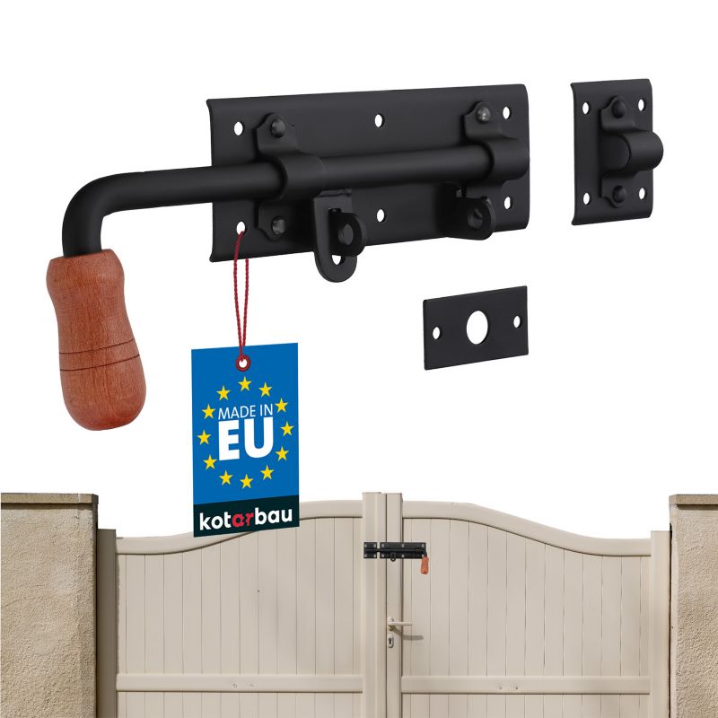 Rygiel garażowy KOTARBAU czarny lewy 280 mm 1 szt.
