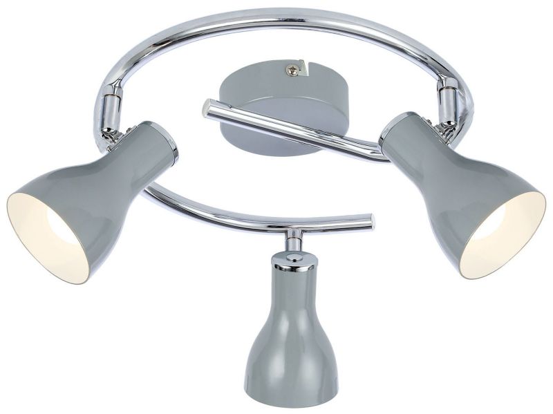 Lampa sufitowa Candellux Julie chromowana szara 3 x E14 x 40W wym: 42 x 42 cm - 1 szt.