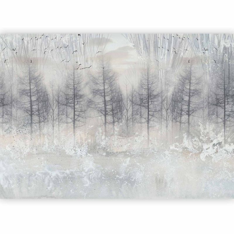 Fototapeta samoprzylepna Artgeist Liście szara 441x315 (9 części) 10145aa rolka 1 szt