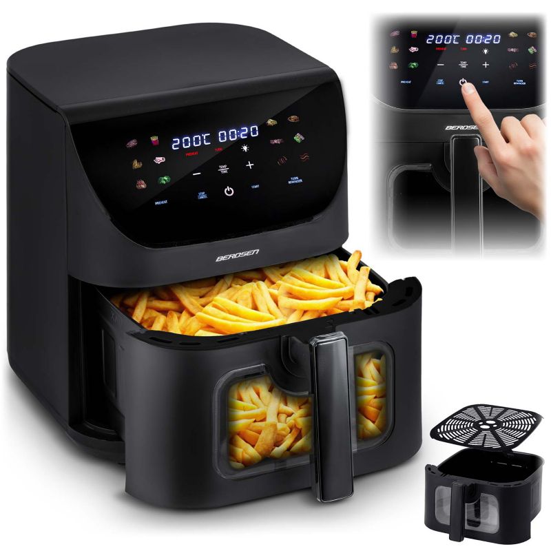 Frytkownica beztłuszczowa Berdsen BD-660 Air Fryer 8l 1700W frytownica czarna 1 szt.