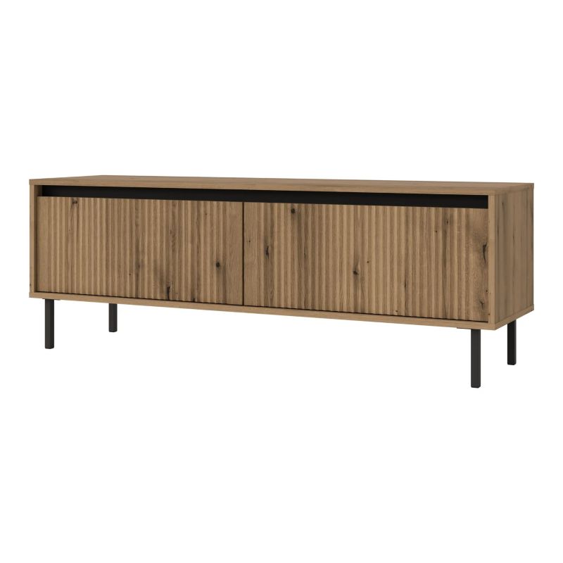 Szafka RTV z ryflowanymi frontami Bonni Yukashi 2S T302 dąb evoke 1 szt.