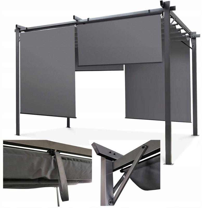 Pergola Tarasowa Hardmaister Zadaszenie Na Ogród Sprint Plus 3x4 Antracyt 1 szt