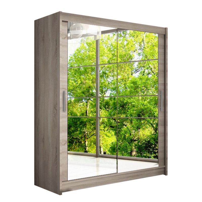 Szafa MIRJAN 24 z drzwiami przesuwnymi Presto XI trufel/lustro 1 szt.