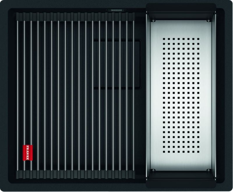 Zlewozmywak Franke Kanon KNG 110-52 czarny mat 56x46 cm Fragranite 1 komora 1 szt.