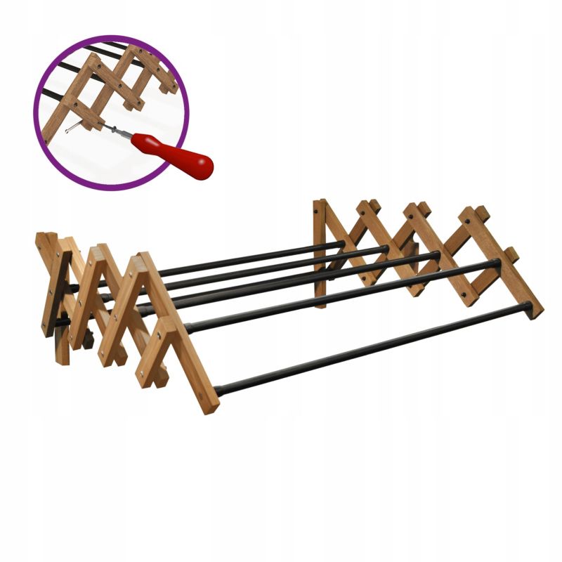 Suszarka na pranie Sepio harmonijkowa drewniana 1 szt.