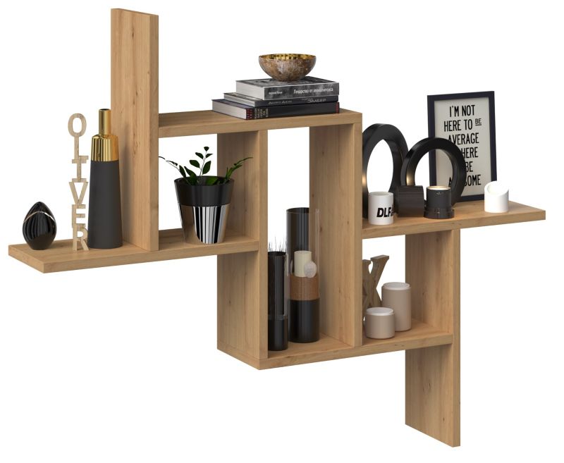 Regał Wiszący Topeshop Ścienny Półki Fiesta Dąb Artisan 15x85x73,5 cm 1 szt.