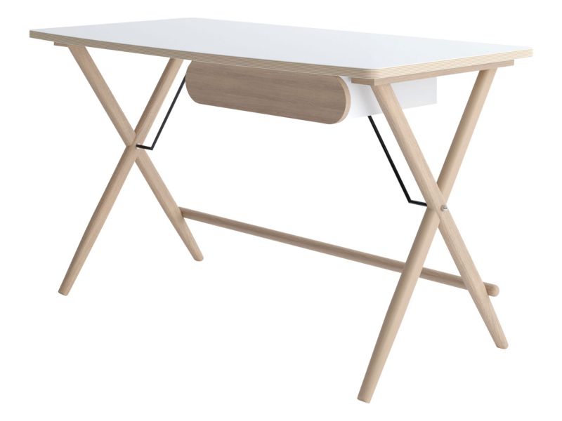 Biurko MIRJAN 24 1S Match MW-01 biały/dąb jasny 1 szt.
