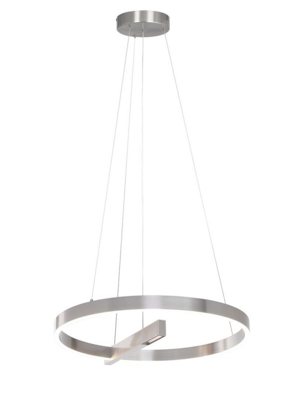 Lampa wisząca Rabalux Thrac 2234 szczotkowane aluminiowo-biała ring wbudowany LED 40W 1 szt.