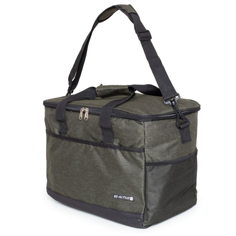 Duża torba termiczna Be-active.pl termoizolacyjna na zakupy piknik plażę 26,5L zielona 1 szt.