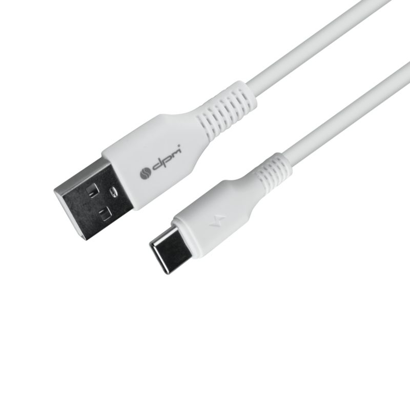Przewód DPM Solid USB A - USB C 1 m biały