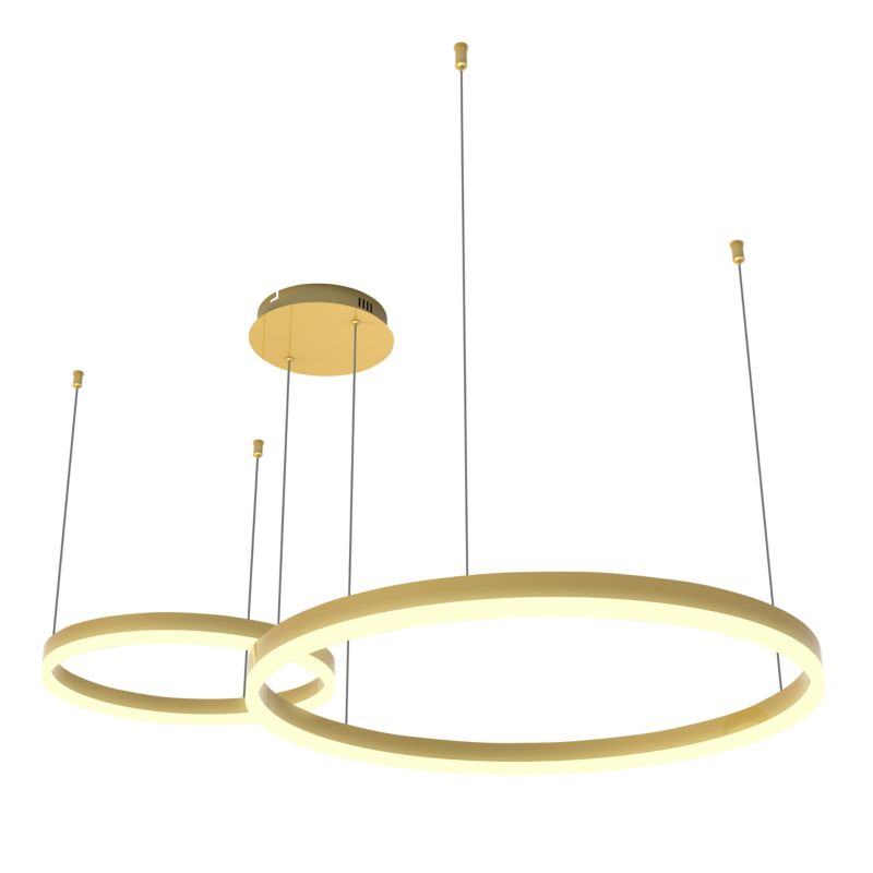 Żyrandol LED XUDO Mundo 36W 3000-6500K pilot ściemnianie złoty wiszący sufitowy 1 szt.