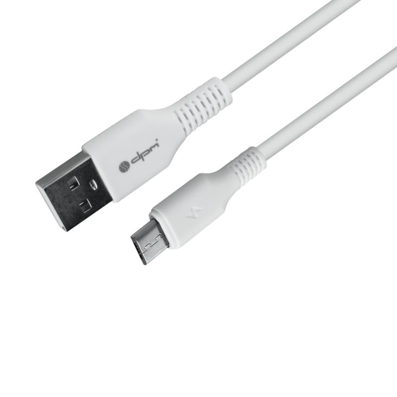 Przewód DPM Solid USB A - mikro USB 1 m biały