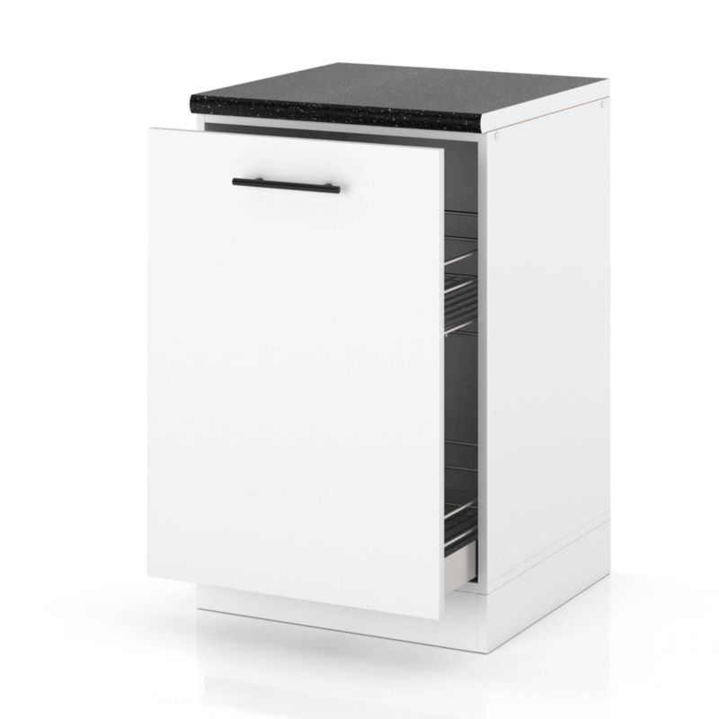 Szafka Kuchenna Hurtownia-Mebli Stojąca Cargo D50 CARGO sPremium 50cm Biały Mat Biały Mat 50x52x85 cm 1szt.