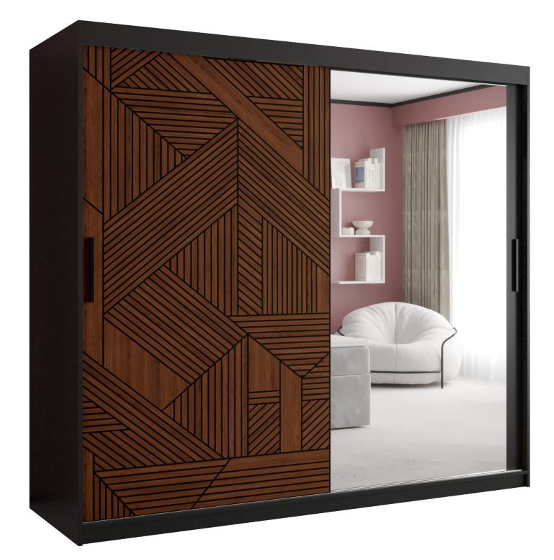 Szafa przesuwna Abiks MARSYLIA 2 200 Czarny 1szt.