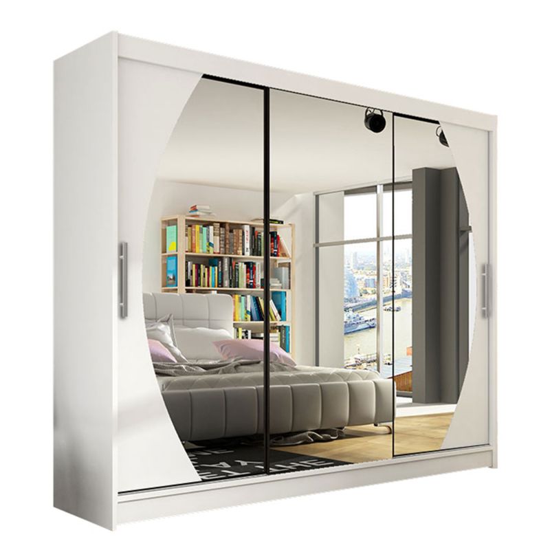 Szafa MIRJAN 24 z drzwiami przesuwnymi Aston V biały/lustro 1 szt.