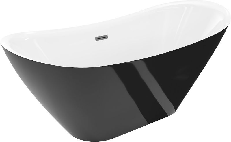 Wanna wolnostojąca Mexen Lotos biały czarny 160 x 75 cm 52051607775-951 szt.