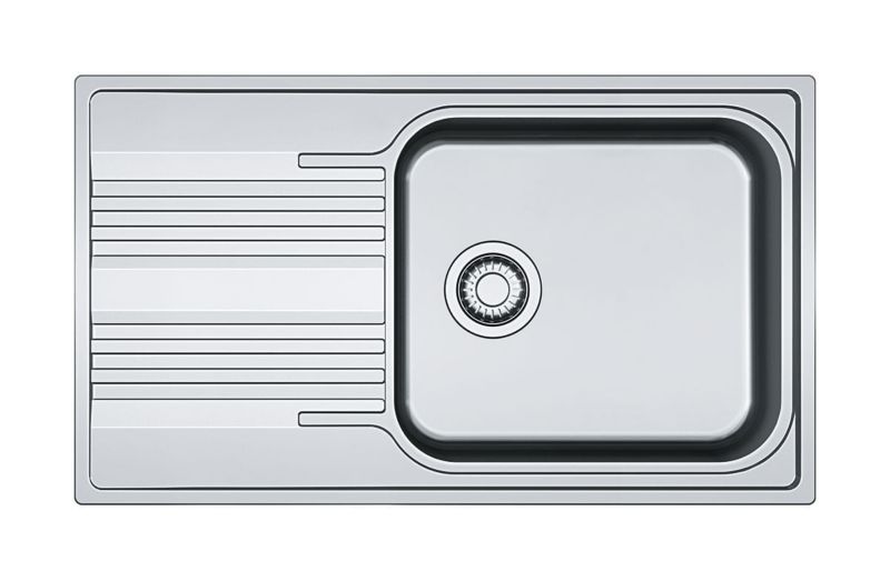 Zlewozmywak Franke Smart SRL 611-86 XL, stalowy len, 86x50 cm, odwracalny, syfon, 1 szt.