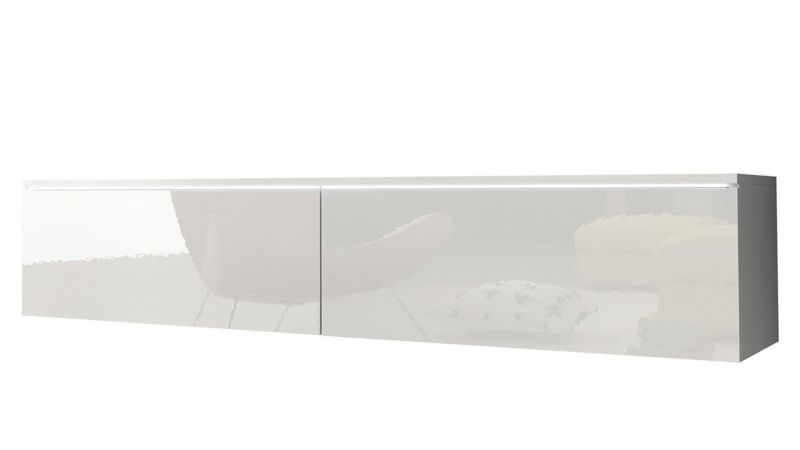 Szafka RTV MIRJAN 24 D140 biały/biały połysk 1 szt.