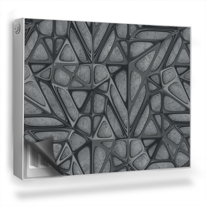 Dekoracyjna osłona mata na kaloryfer Wallfluent 80x60 cm Struktura metalu 1 szt.