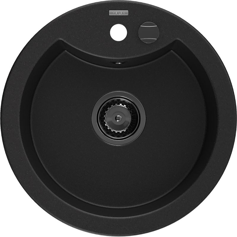 Zlewozmywak wpuszczany Mexen Diego 1-komorowy czarny 488x480 mm - 6512481000-77-G 1 szt.