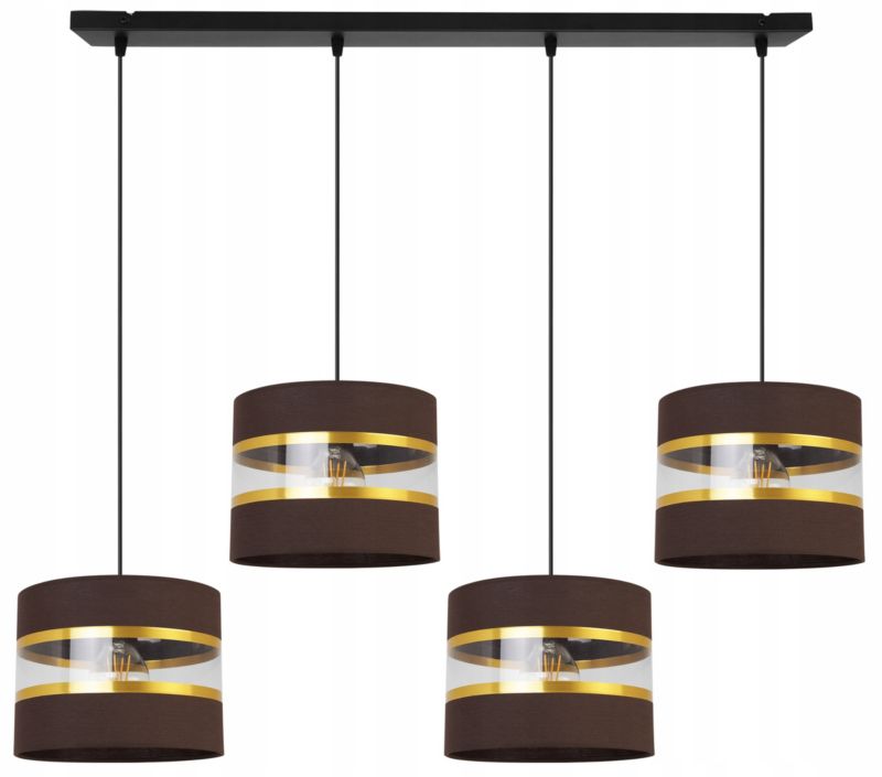 Lampa sufitowa wisząca Light Home LH Elegance Gold 4x E27 60W brązowy/czarny 1szt.