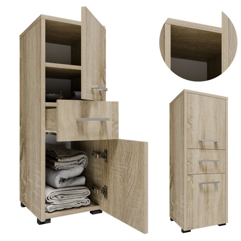 Szafka łazienkowa Matkam stojąca wisząca F2D1SSON słupek dąb sonoma 1 szt.