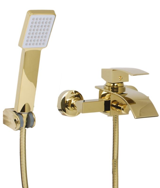 Bateria wannowa TALEA-GLD - Yoka Home natrysk ścienna złota - 1 szt.