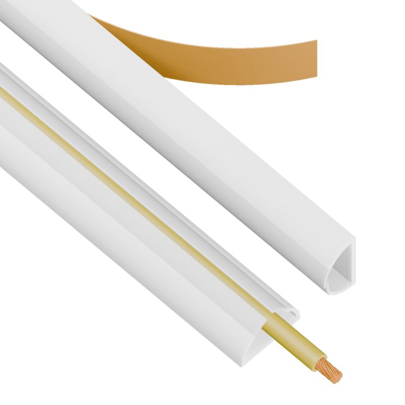 Kanał elektroinstalacyjny AKS Zielonka LSM na taśmę 9 x 16 mm 1,15 m biały