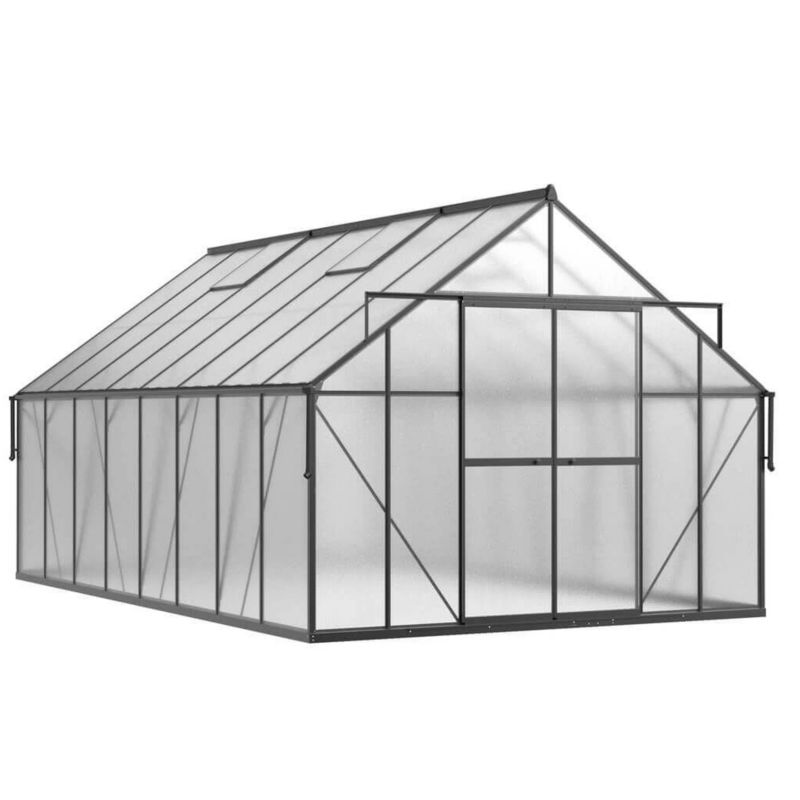 Szklarnia z Poliwęglanu Cultivo Ogrodowa 5x3 Slide-In 489x305cm 3x5 Czarna 1 szt