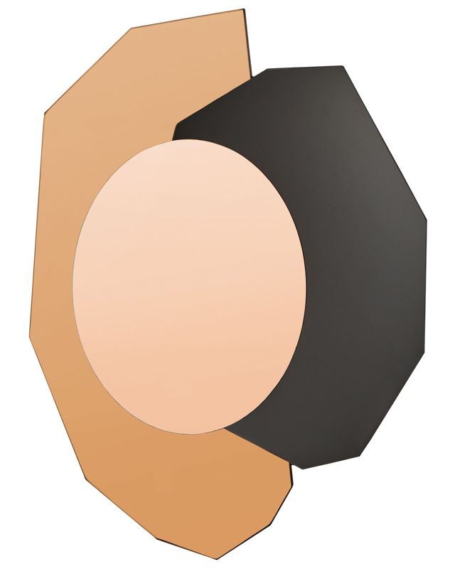 Lustro ścienne Troyon 62 cm 80 cm Różowe złoto 1 szt.