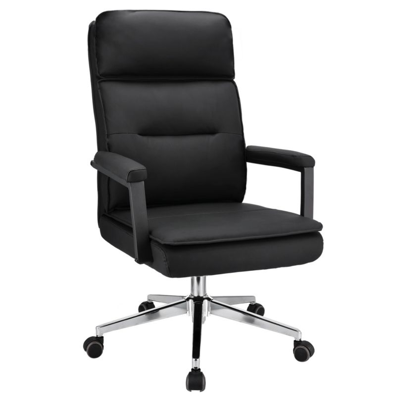 Fotel biurowy ergonomiczny JUMI do biurka obrotowy SEGO ekoskóra czarny 1 szt.