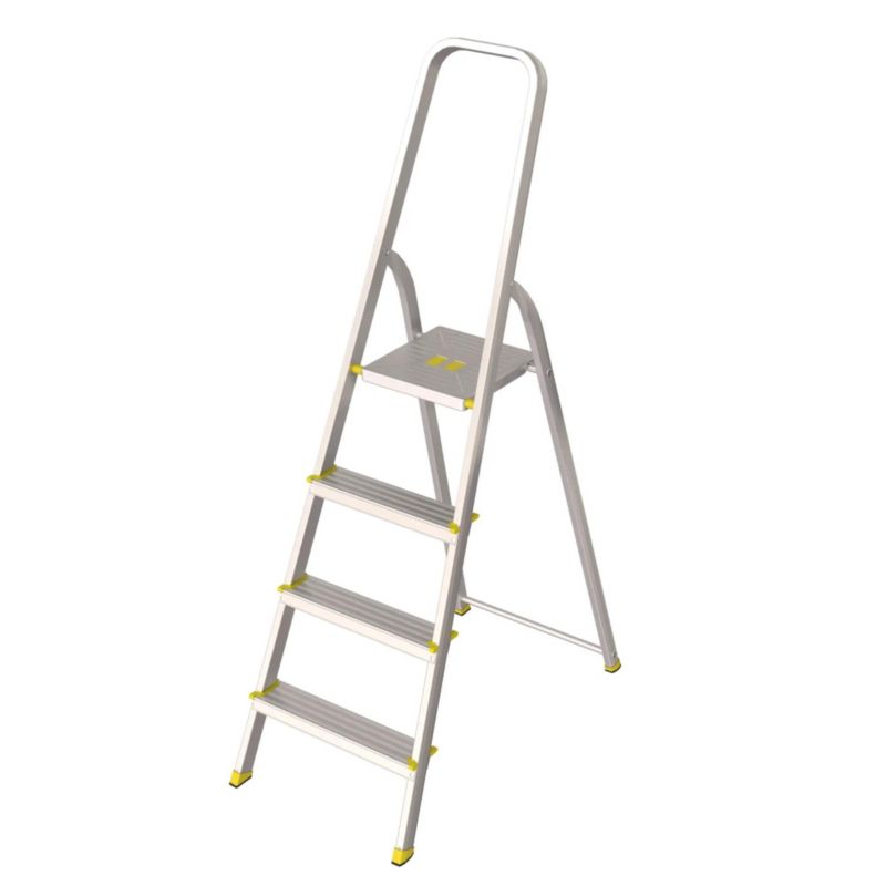 Drabina aluminiowa Bayersystem 4- stopniowa SMART COMFORT 150kg zółta 1 szt.